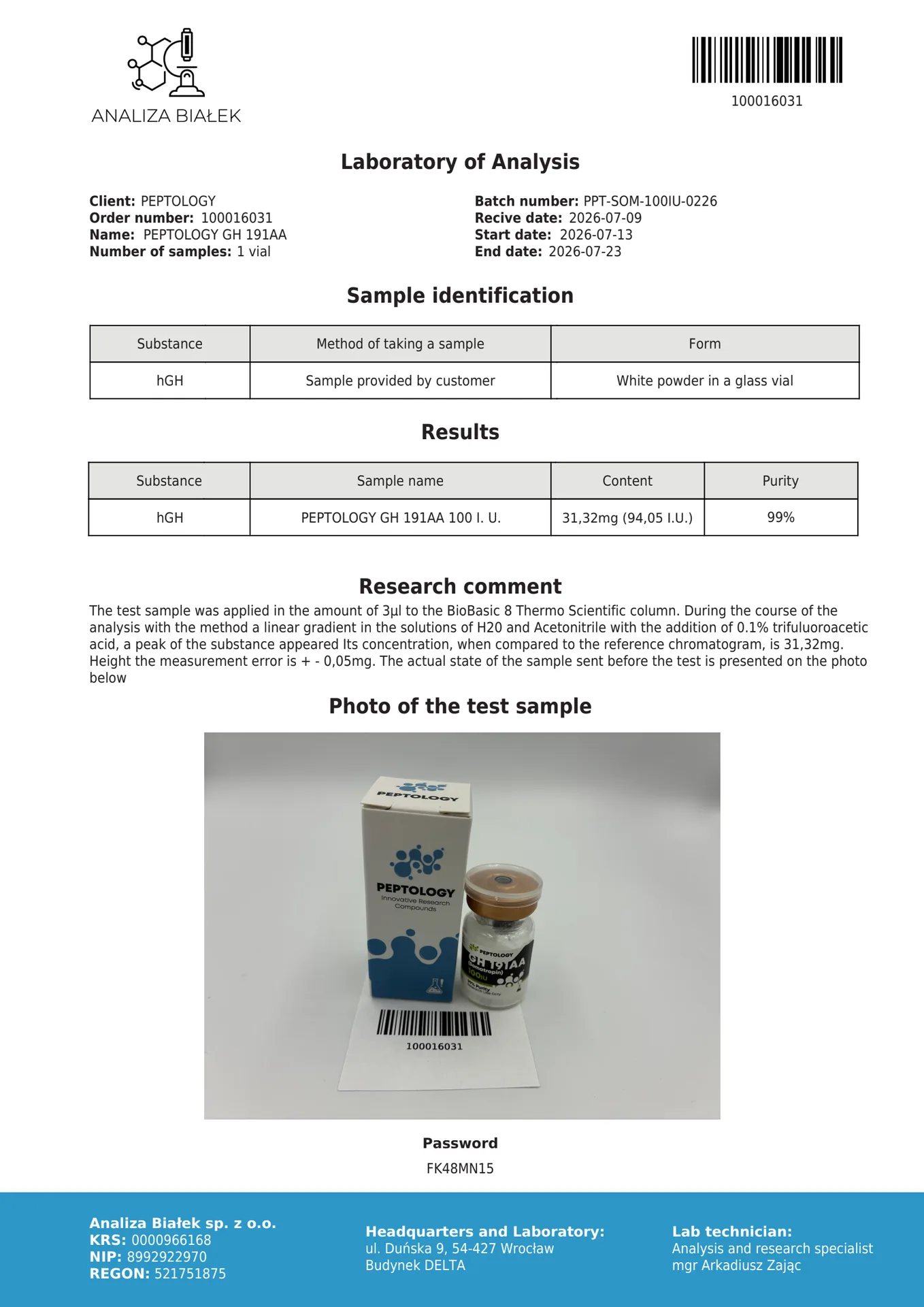 Somatropin 100 IU – Wachstumshormon (HGH) – Bild 2
